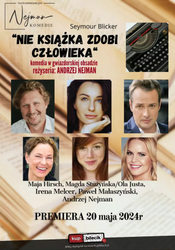 Łódź Wydarzenie Spektakl Nie książka zdobi człowieka - Doskonała komedia w gwiazdorskiej obsadzie!