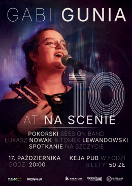 Łódź Wydarzenie Koncert Gabi Gunia - 10 lat na scenie!